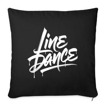 Line Dance – Country Western Tanz - Sofa pillowcase 17,3'' x 17,3'' (45 x 45 cm) - black - Front