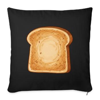 toast - Sofa pillowcase 17,3'' x 17,3'' (45 x 45 cm) - black - Front