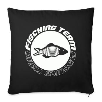 Équipe de pêche - Housse de coussin décorative 45 x 45 cm - noir - Devant