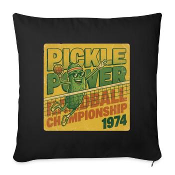 Pickle Power Handball Championship 1974 Retro - Sofakissenbezug 45 x 45 cm - Schwarz - Vorne