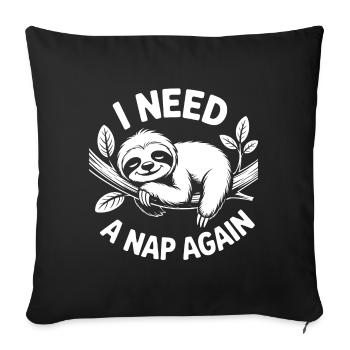 Nap Again Mood - Sofa pillowcase 17,3'' x 17,3'' (45 x 45 cm) - black - Front