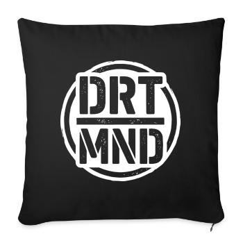 DRTMND, T-shirt de la région Ruhr Dortmund Street Art - Housse de coussin décorative 45 x 45 cm - noir - Devant