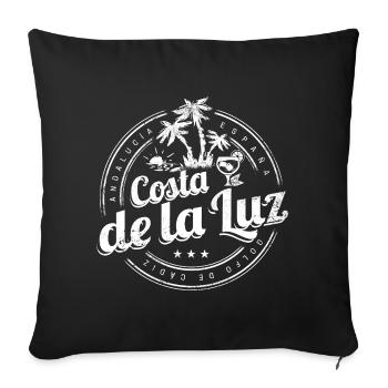 Costa de la Luz en Andalousie, Espagne, souvenir - Housse de coussin décorative 45 x 45 cm - noir - Devant