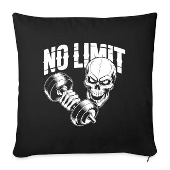 Entraînement du crâne - Housse de coussin décorative 45 x 45 cm - noir - Devant