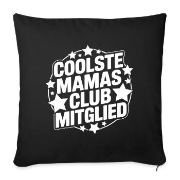 Coolest Mom's Club Member - Sofa pillowcase 17,3'' x 17,3'' (45 x 45 cm) - black - Front