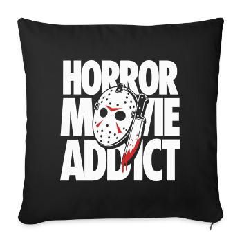 Horror Movie Addict Slasher Fan Design - Sofa pillowcase 17,3'' x 17,3'' (45 x 45 cm) - black - Front