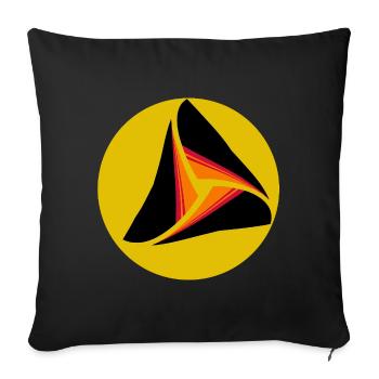 Volley-ball de plage, plage et soleil - Housse de coussin décorative 45 x 45 cm - noir - Devant