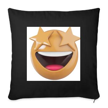 Sourire d’observation des étoiles - Housse de coussin décorative 45 x 45 cm - noir - Devant