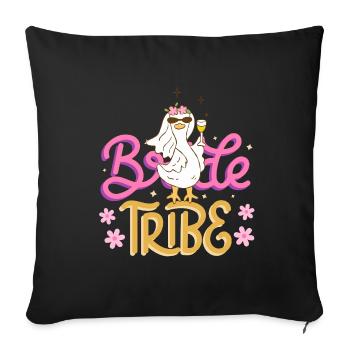 Bachelorette-Stamm Tee - Sofakissenbezug 45 x 45 cm - Schwarz - Vorne
