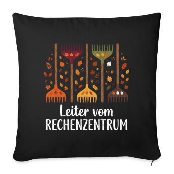 Rechenzentrum Gärtner Nerd Computer Spruch Garten - Sofakissenbezug 45 x 45 cm - Schwarz - Vorne