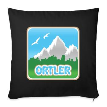 Ortler en montagne - Housse de coussin décorative 45 x 45 cm - noir - Devant