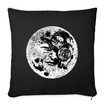 Le Voyage dans la Lune - Sofa pillowcase 17,3'' x 17,3'' (45 x 45 cm) - black - Front