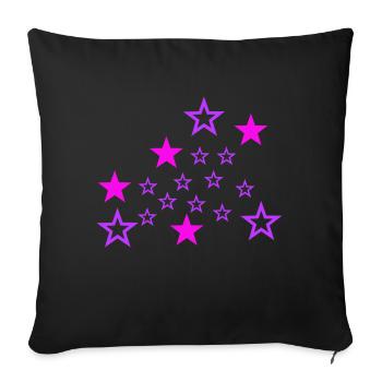 etoiles - Housse de coussin décorative 45 x 45 cm - noir - Devant