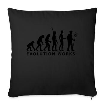 evolution_bauer - Sofakissenbezug 45 x 45 cm - Schwarz - Vorne