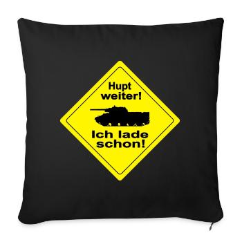 HUPT WEITER - Sofakissenbezug 45 x 45 cm - Schwarz - Vorne