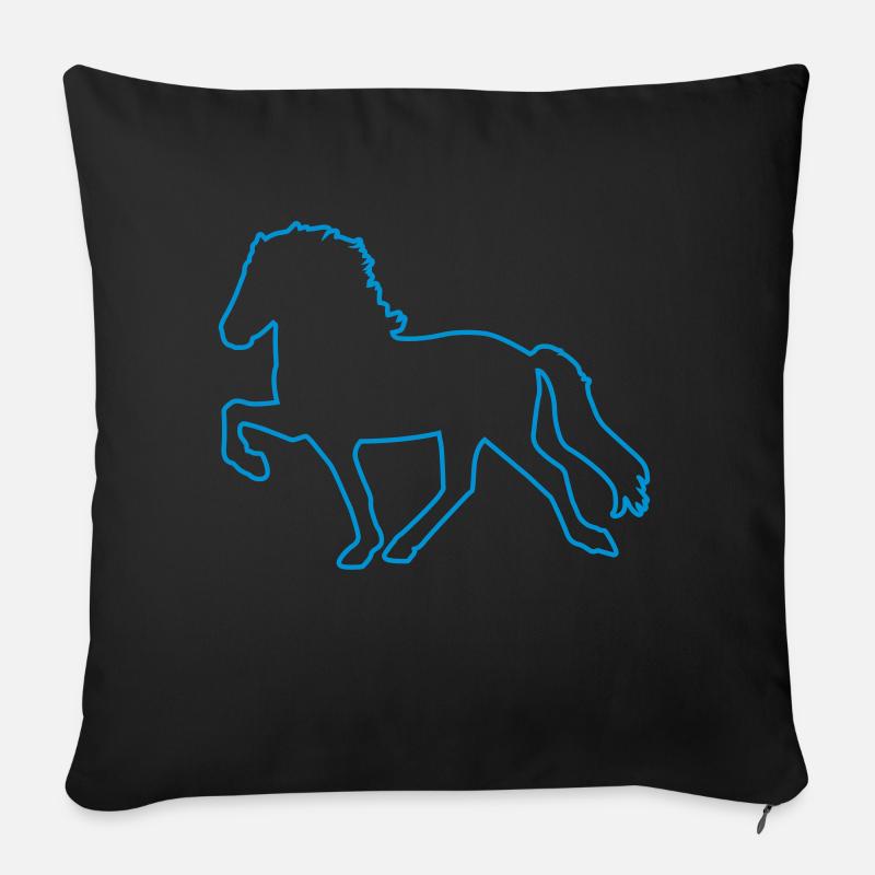 Tölter Outline - Sofakissenbezug 45 x 45 cm - Schwarz