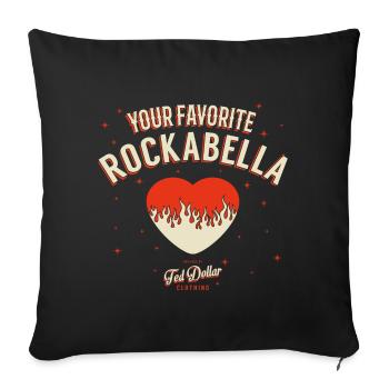 Your Favorite Rockabella - Sofa pillowcase 17,3'' x 17,3'' (45 x 45 cm) - black - Front