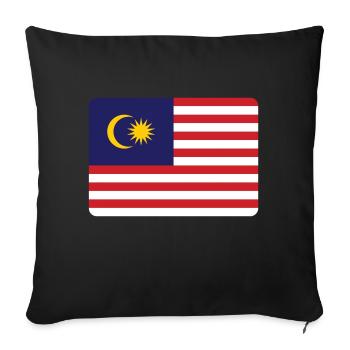 DRAPEAU DE LA MALAISIE - Housse de coussin décorative 45 x 45 cm - noir - Devant