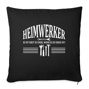 Heimwerker - Sofakissenbezug 45 x 45 cm - Schwarz - Vorne