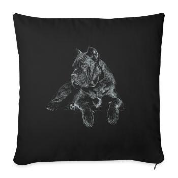 Cane Corso Italiano - Sofa pillowcase 17,3'' x 17,3'' (45 x 45 cm) - black - Front