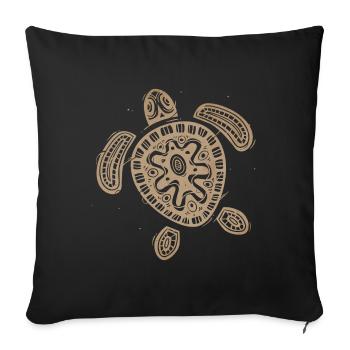 Hawaii Turtle - Sofa pillowcase 17,3'' x 17,3'' (45 x 45 cm) - black - Front