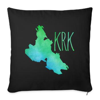 Krk - Sofa pillowcase 17,3'' x 17,3'' (45 x 45 cm) - black - Front