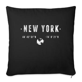 New York - Sofakissenbezug 45 x 45 cm - Schwarz - Vorne