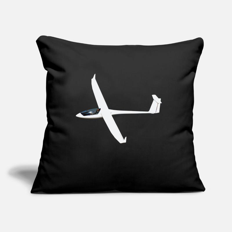 glider sailplane white Sofa pillowcase 17,3'' x 17,3'' (45 x 45 cm)