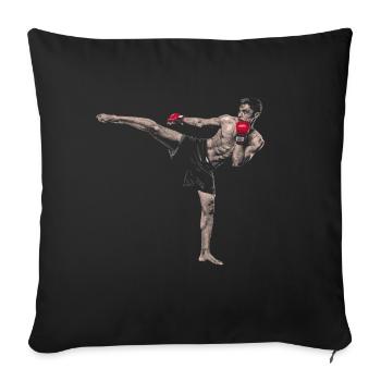 Kickboxer - Sofa pillowcase 17,3'' x 17,3'' (45 x 45 cm) - black - Front