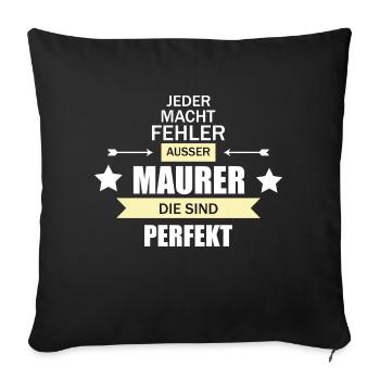 Maurer - Sofakissenbezug 45 x 45 cm - Schwarz - Vorne