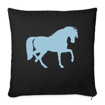 Pferd - Sofakissenbezug 45 x 45 cm - Schwarz - Vorne