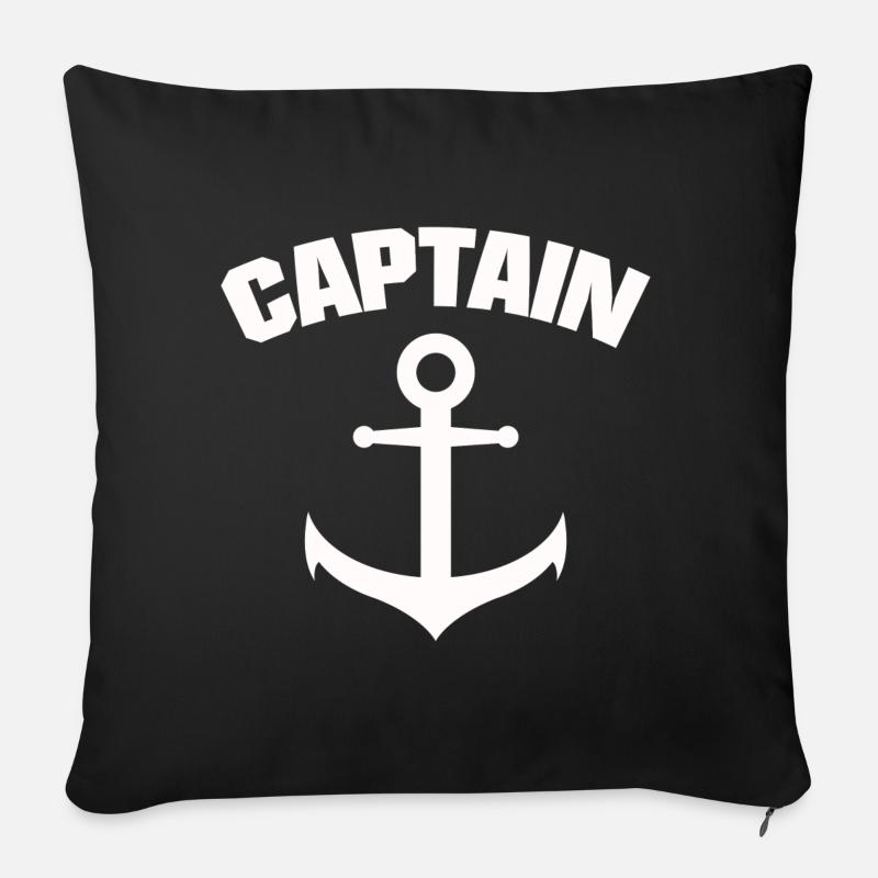 CAPTAIN ANCHOR SHIRT - Sofakissenbezug 45 x 45 cm - Schwarz