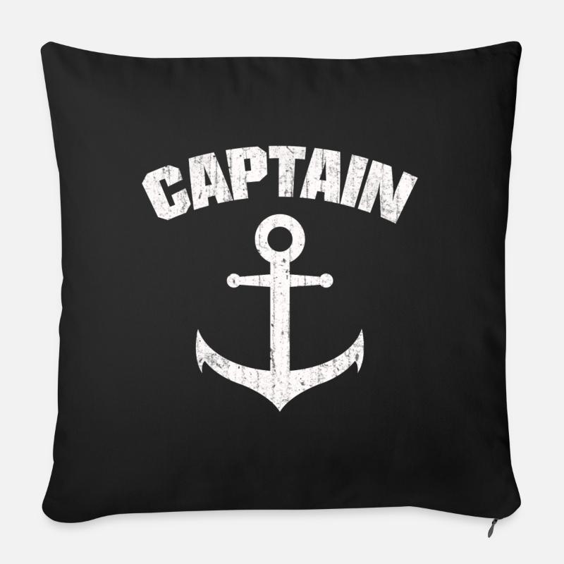 CAPTAIN ANCHOR GRUNGE - Sofakissenbezug 45 x 45 cm - Schwarz