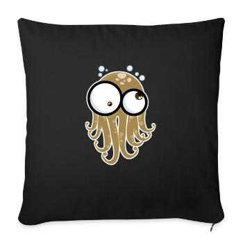 Octopus Gloo-Gloo - Sofa pillowcase 17,3'' x 17,3'' (45 x 45 cm) - black - Front
