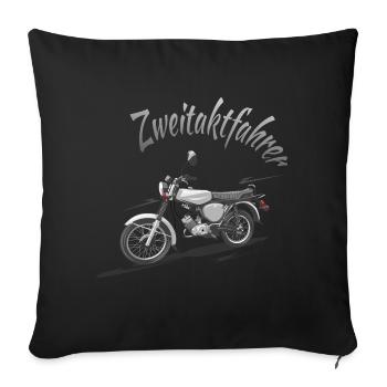 S51 two-stroke driver - Sofa pillowcase 17,3'' x 17,3'' (45 x 45 cm) - black - Front
