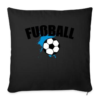 Fußball Soccer Splash 3c - Sofakissenbezug 45 x 45 cm - Schwarz - Vorne