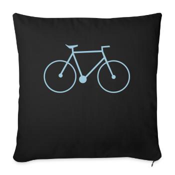 bicyclette Drahtesel de roue de fixie - Housse de coussin décorative 45 x 45 cm - noir - Devant