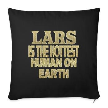 Lars - Housse de coussin décorative 45 x 45 cm - noir - Devant