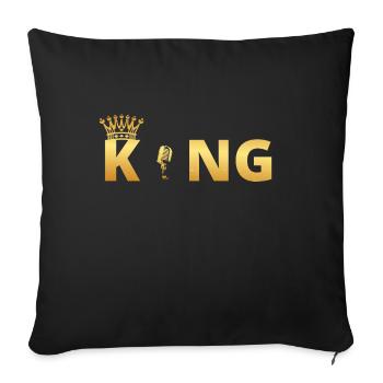 giftgamesmaster god MIKROFON MICROFON MI - Sofa pillowcase 17,3'' x 17,3'' (45 x 45 cm) - black - Front