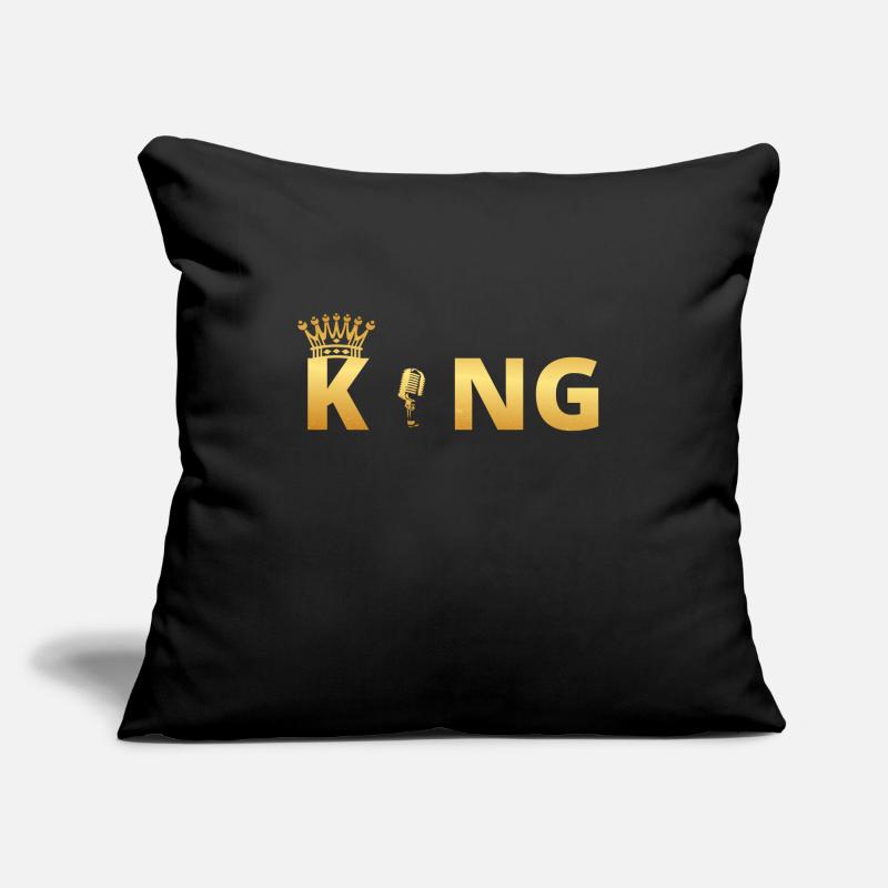 geschenk gift king master god MIKROFON MICROFON MI Sofakissenbezug 45 x 45 cm