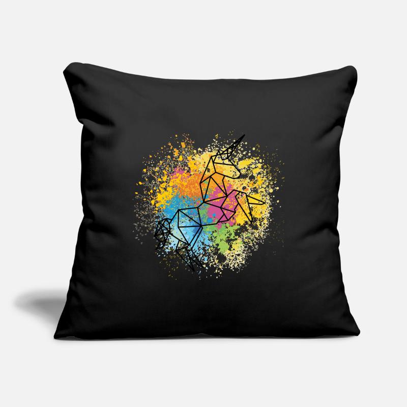 Graphique Licorne Housse de coussin décorative 45 x 45 cm