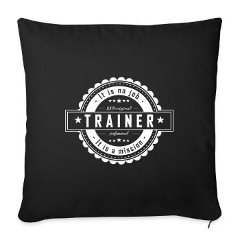 trainer - Sofakissenbezug 45 x 45 cm - Schwarz - Vorne