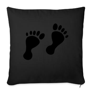 baby feet - Sofa pillowcase 17,3'' x 17,3'' (45 x 45 cm) - black - Front