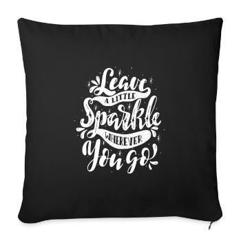 Sparkle Star Motivation Positive Love Gift - Sofa pillowcase 17,3'' x 17,3'' (45 x 45 cm) - black - Front