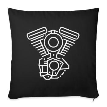 V Twin - Housse de coussin décorative 45 x 45 cm - noir - Devant