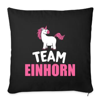 Team Einhorn JGA Junggessellenabschied - Sofakissenbezug 45 x 45 cm - Schwarz - Vorne
