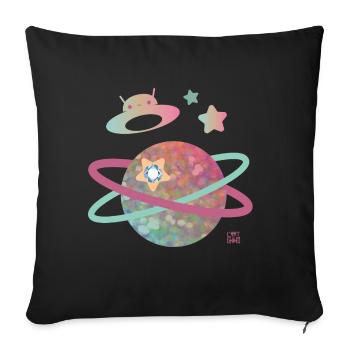 magischer Planet - Sofakissenbezug 45 x 45 cm - Schwarz - Vorne
