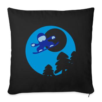 snowboader2 - Housse de coussin décorative 45 x 45 cm - noir - Devant