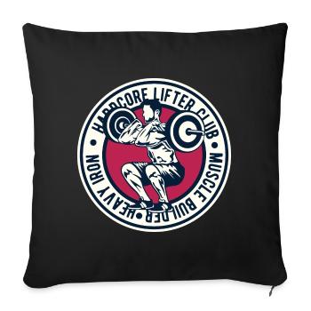 Powerlifter Fitness Sport Lifestyle Sport Iron - Sofa pillowcase 17,3'' x 17,3'' (45 x 45 cm) - black - Front