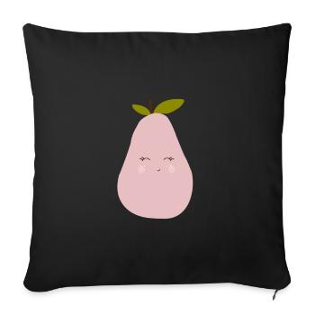 A sweet pear - Sofa pillowcase 17,3'' x 17,3'' (45 x 45 cm) - black - Front